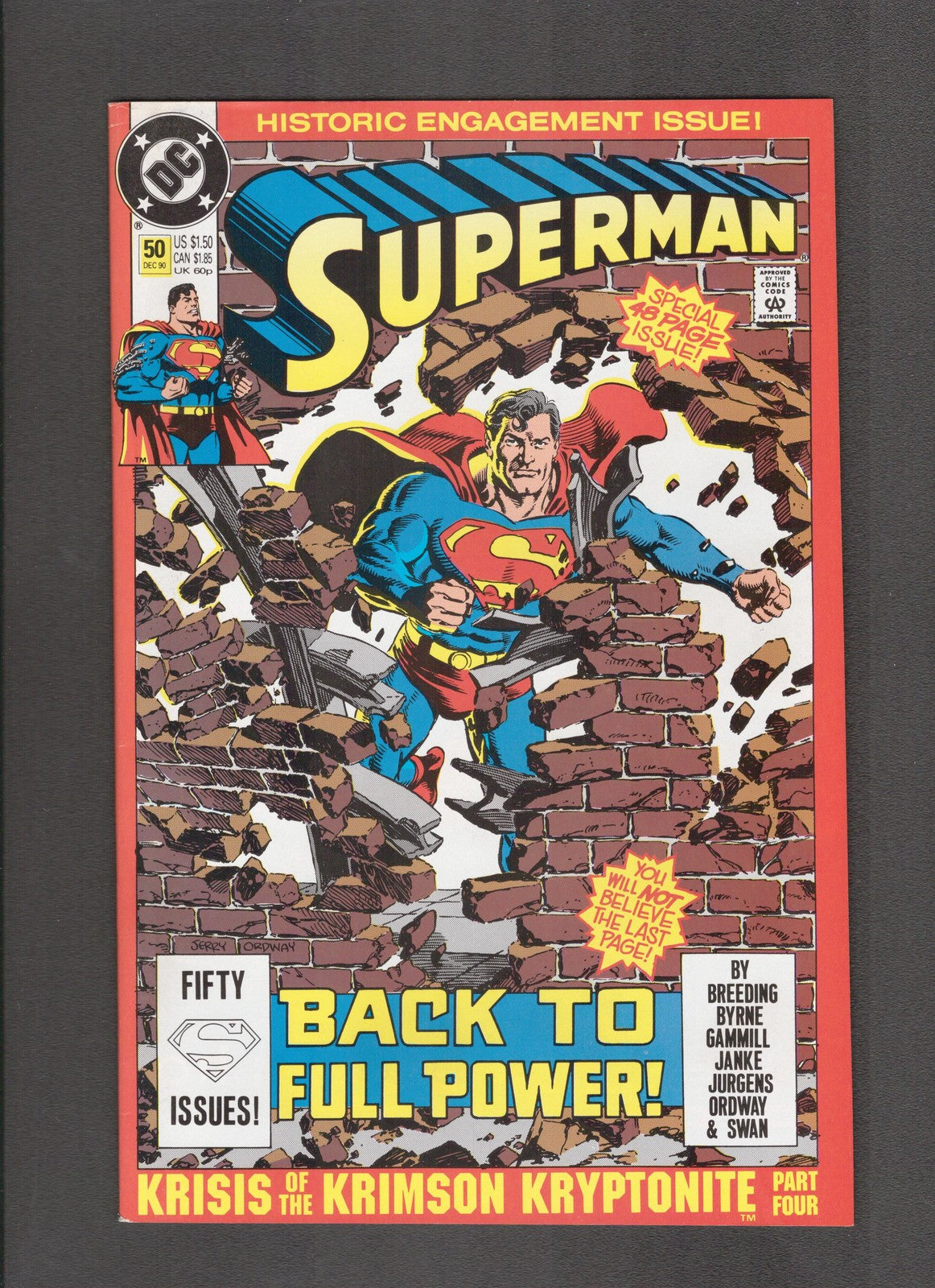 Superman #50 (1990) Clark Kent - John Byrne DC Comics