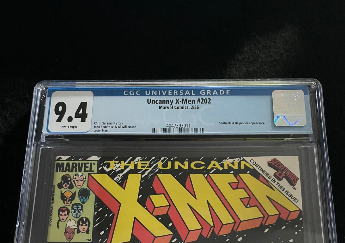Uncanny X-Men #202 CGC 9.4 NM John Romita Jr. Cover Marvel Comics