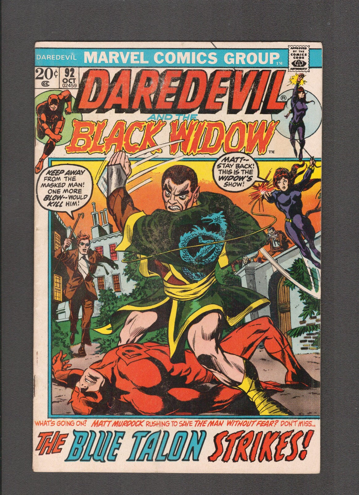 Daredevil #92 (1972) Black Widow Marvel Comics