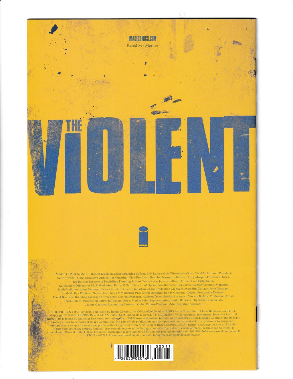 Violent #5 (2016) Image Comics SKU:1186