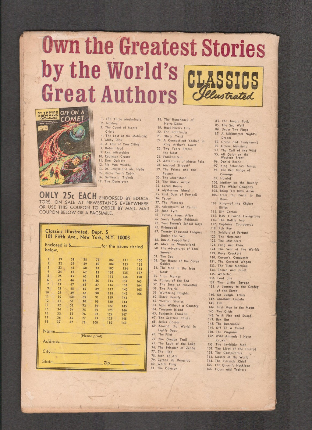 Classics Illustrated #62 (1968) HRN 166 Western Stories Gliberton Comics