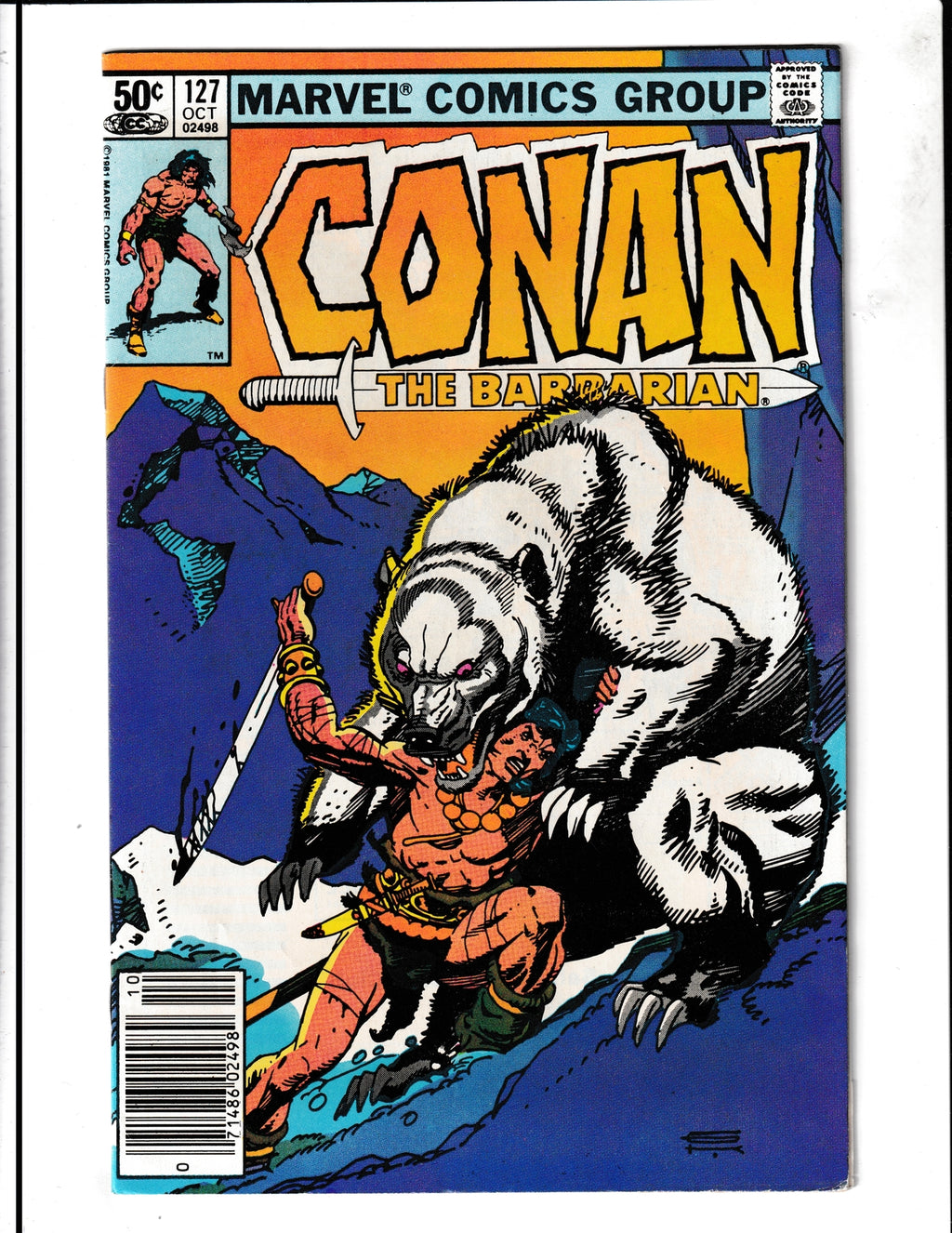 Conan the Barbarian #127 (1981) "Snow-Haired Woman" Marvel Comics