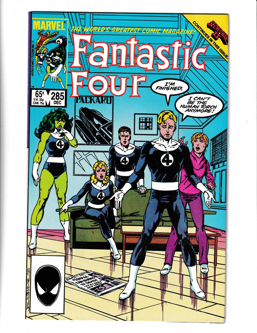 Fantastic Four #285 (1985) Secret Wars II Tie-In Marvel Comics