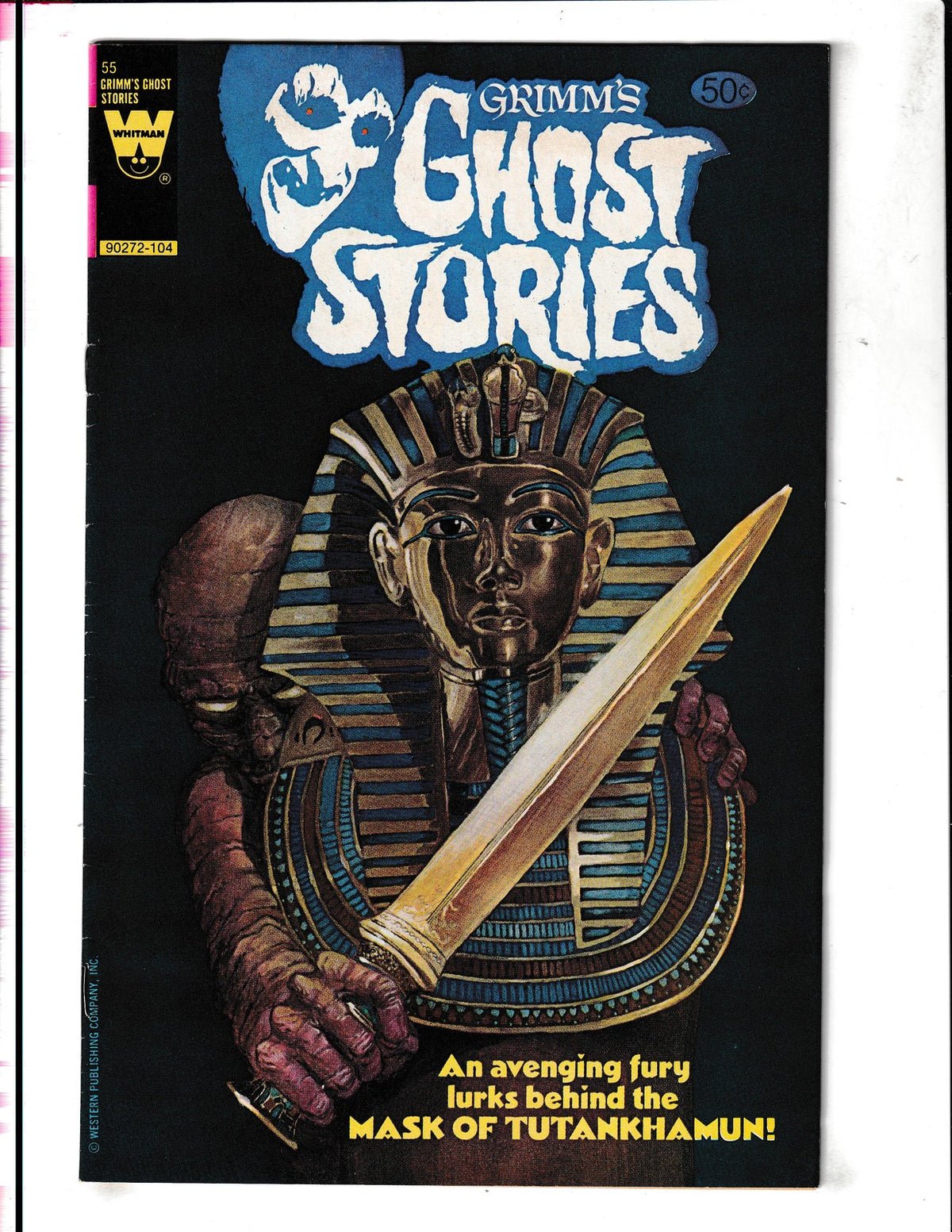 Grimm's Ghost Sotries #55 (1981) Mask of Tutankhamun Whitman Comics