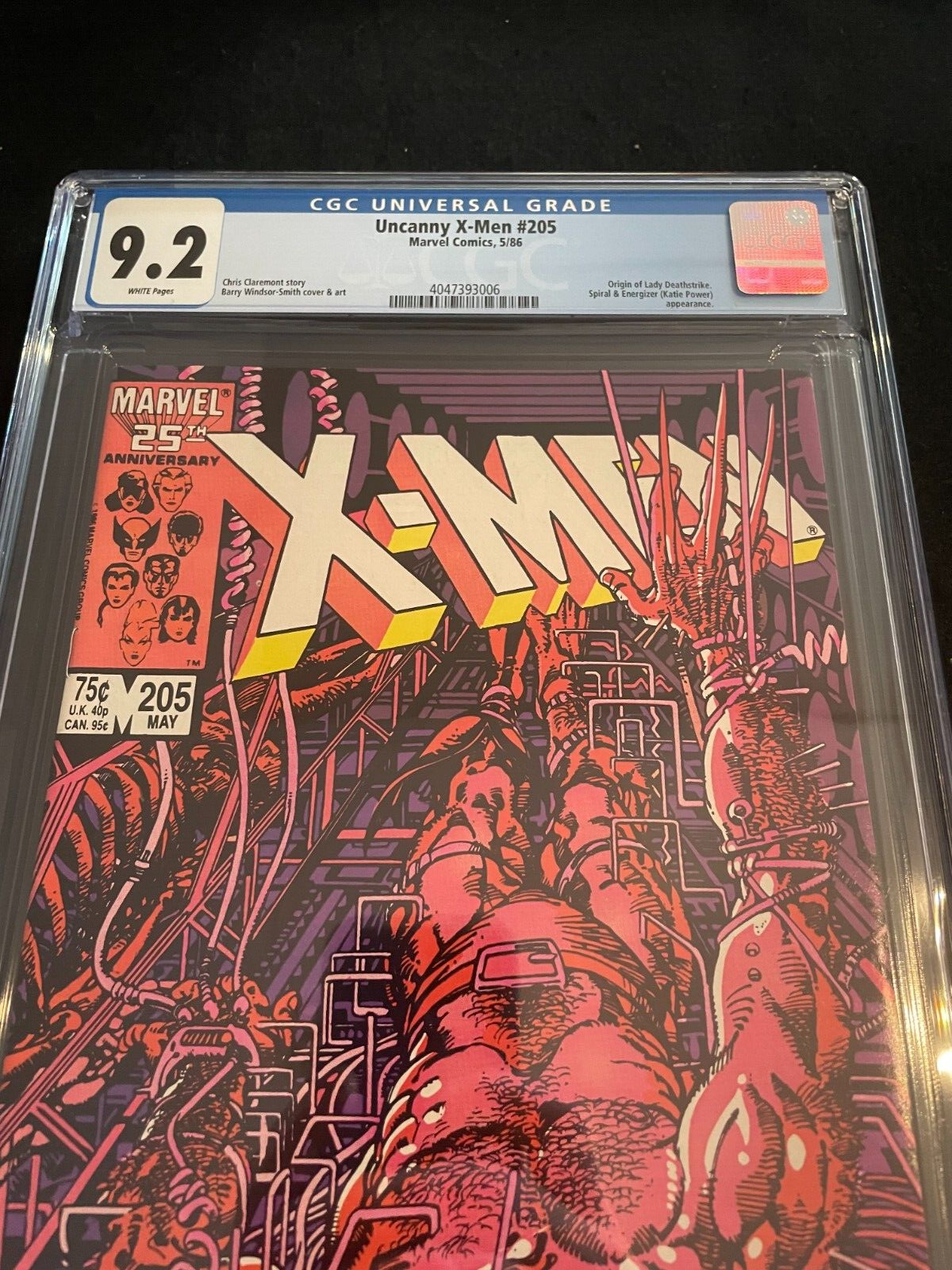 Uncanny X-Men #205 Origin of Lady Deathstrike CGC 9.2 1986 Marvel Comics