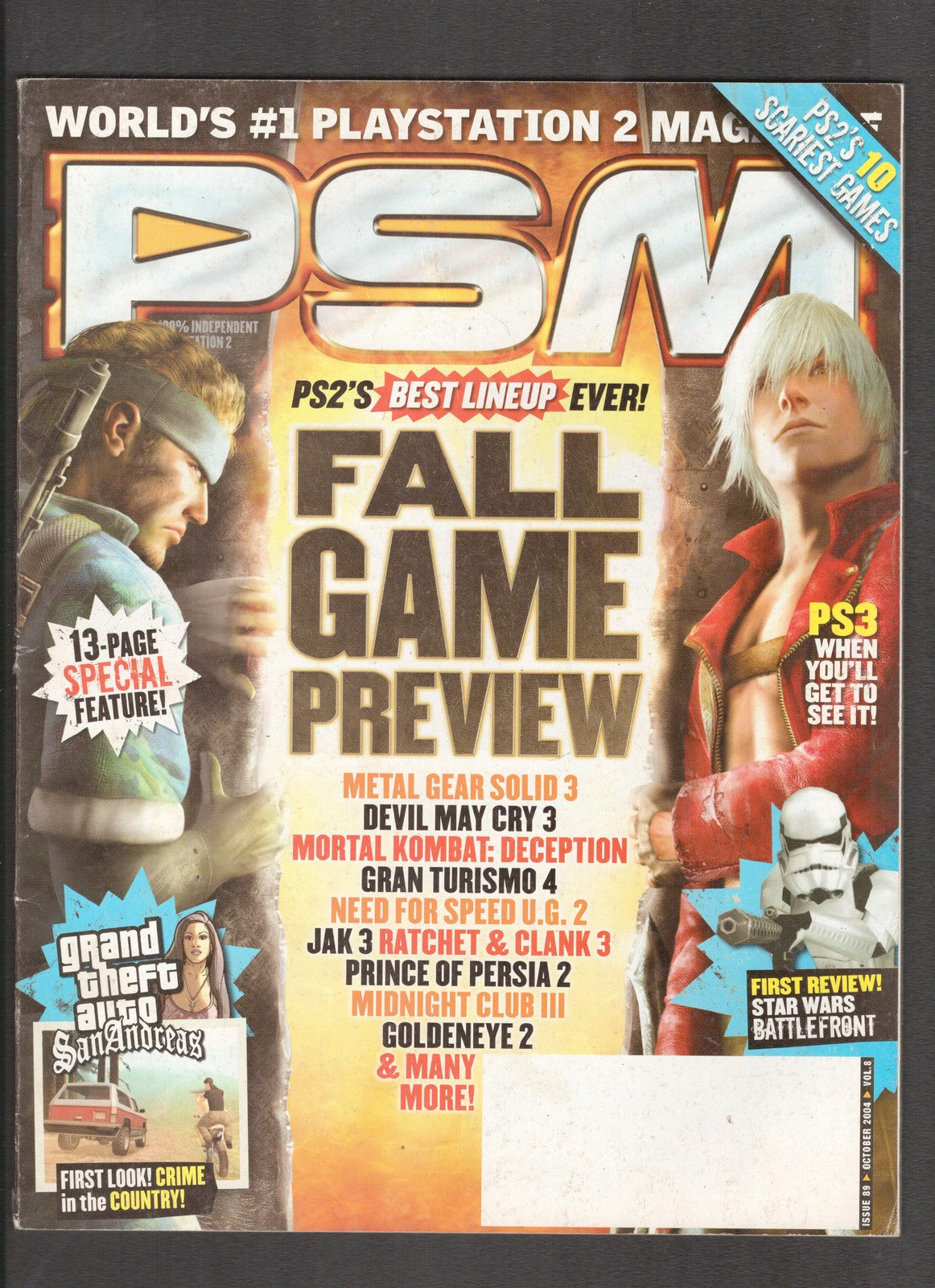 PSM Play Station Magazine #89 (2004) October  Comics