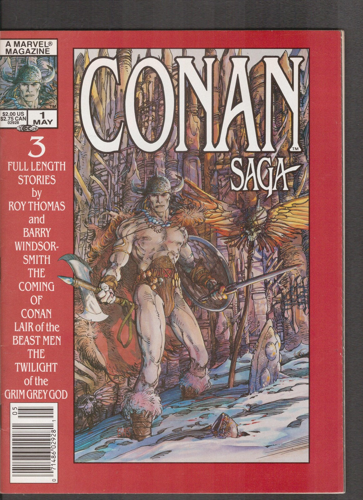 Conan Saga #1 (1987) Barry Windsor-Smith Marvel Comics