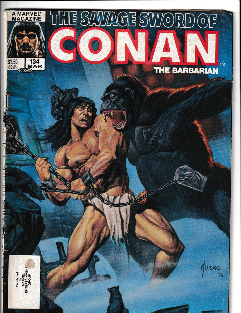 Savage Sword of Conan #134 (1987) the Barbarian Curtis/Marvel Comics
