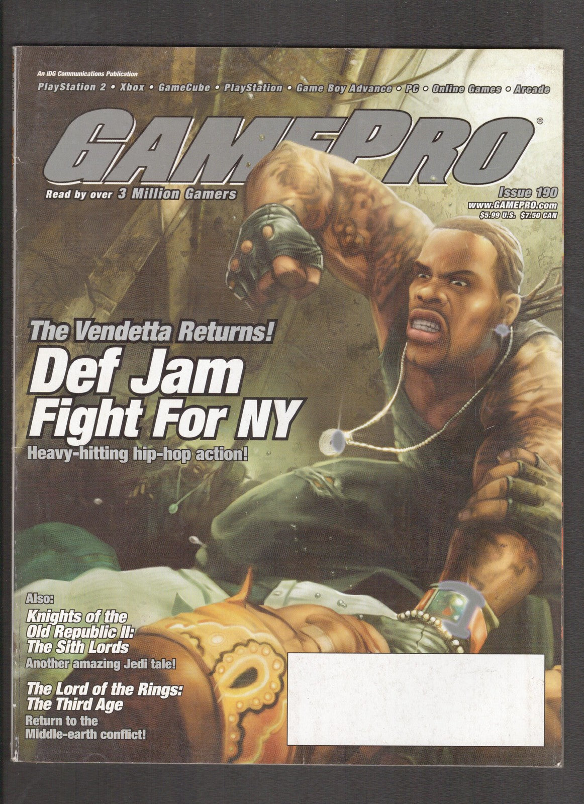 Game Pro #190 (2004) July Death Jam  Comics