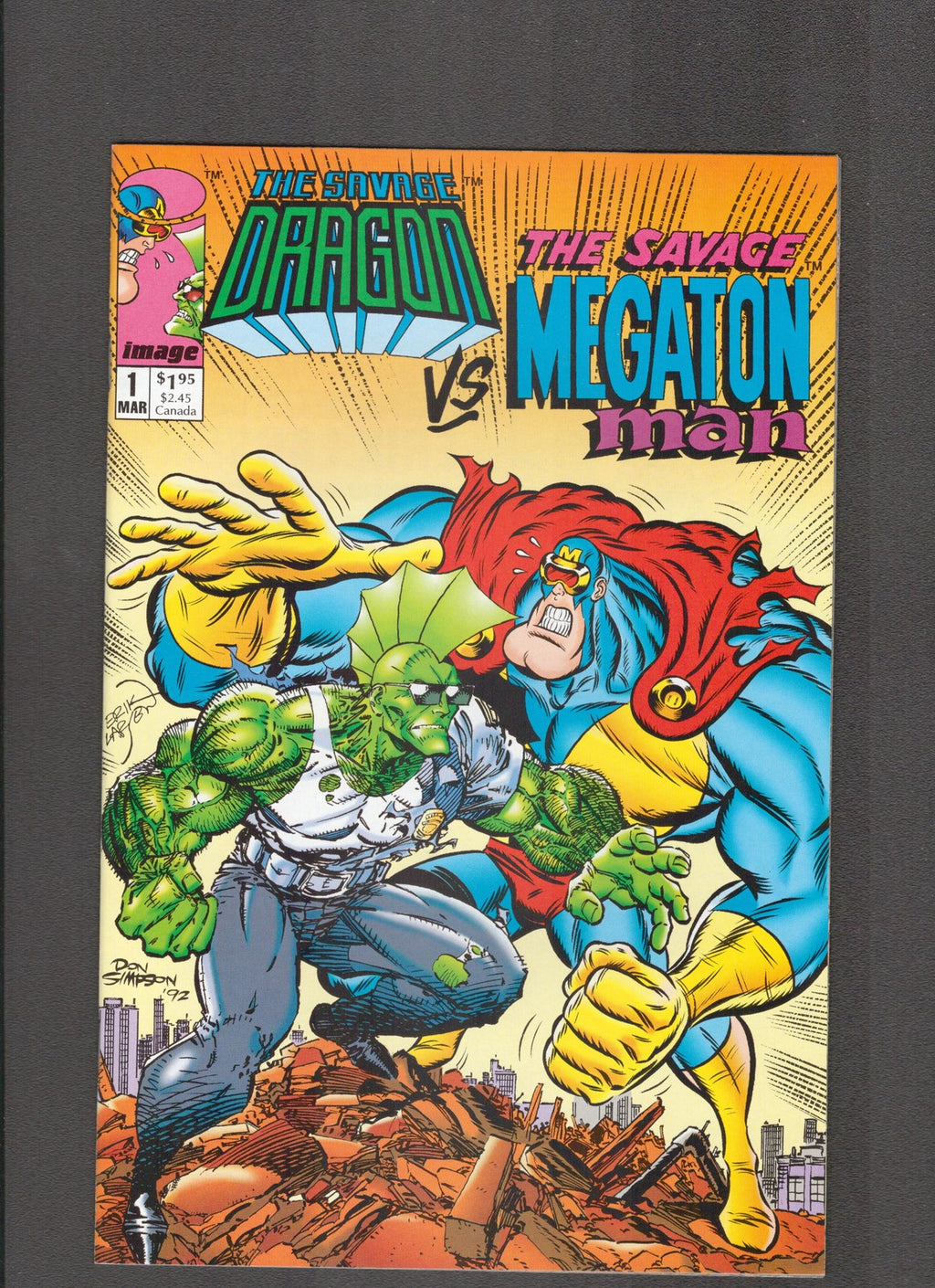 Savage Dragon VS Savage Megaton Man #1 (1993) 1st She-Dragon Image Comics