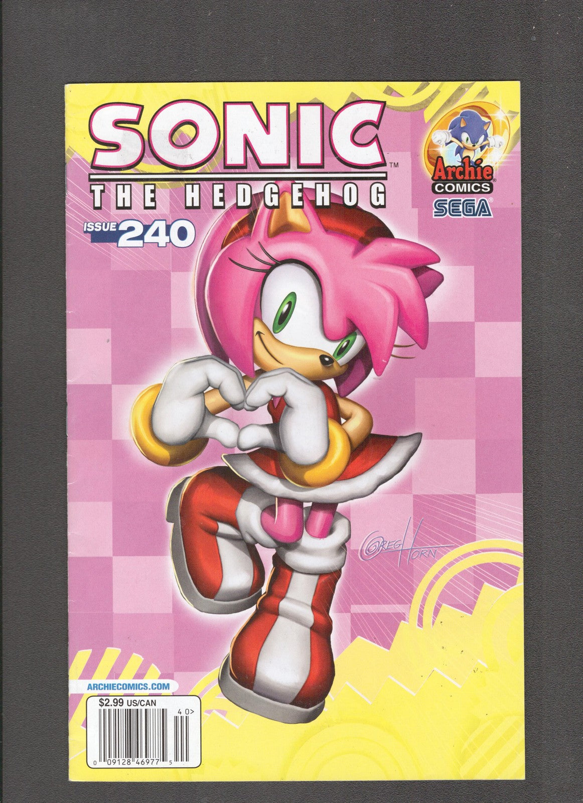 Sonic the Hedgehog #240 (2012) Greg Horn Amy Rose Cover Archie Comics