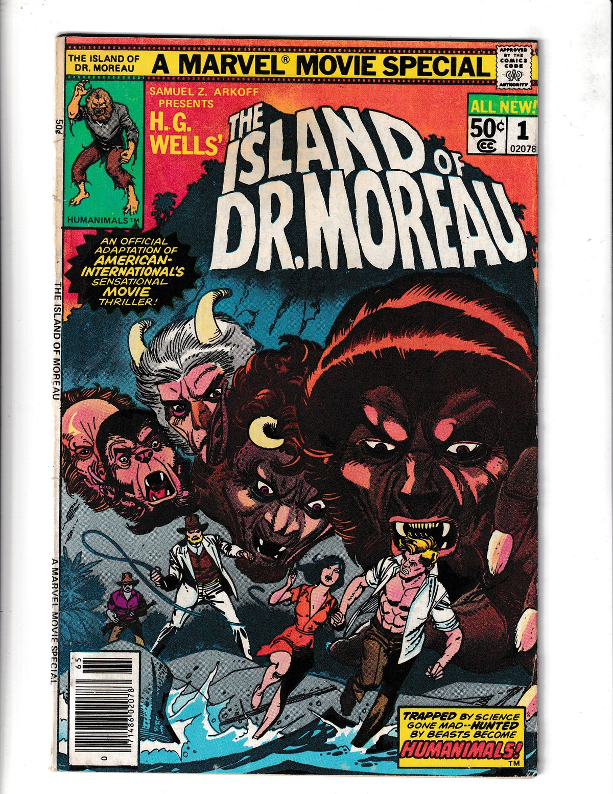 Island of Dr. Moreau #1 (1977) Marvel Movie Special Marvel Comics