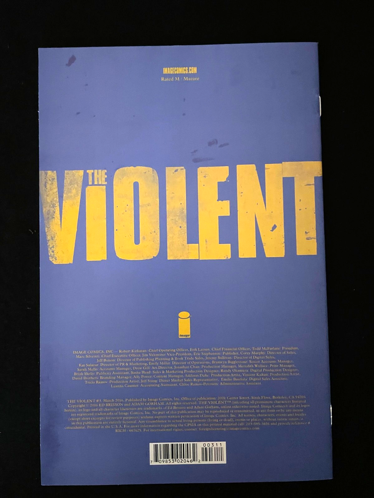 Violent - Complete Set of 5 #1-5 (2015/16) Image
