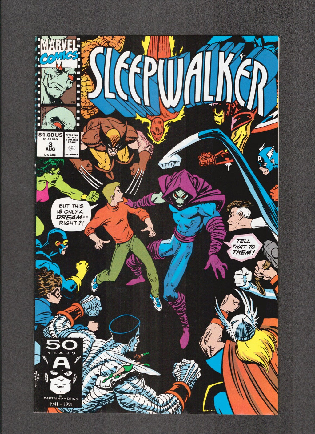 Sleepwalker #3 (1991) X-Men cover Marvel Comics