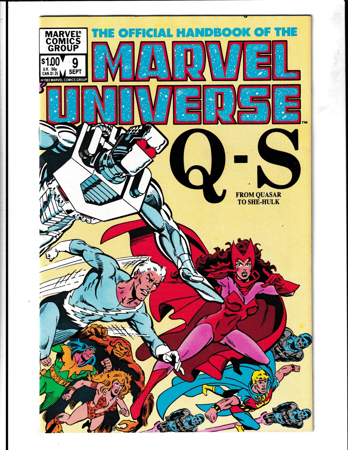 Official Handbook of the Marvel Universe #9 (1983) Q-S Marvel Comics