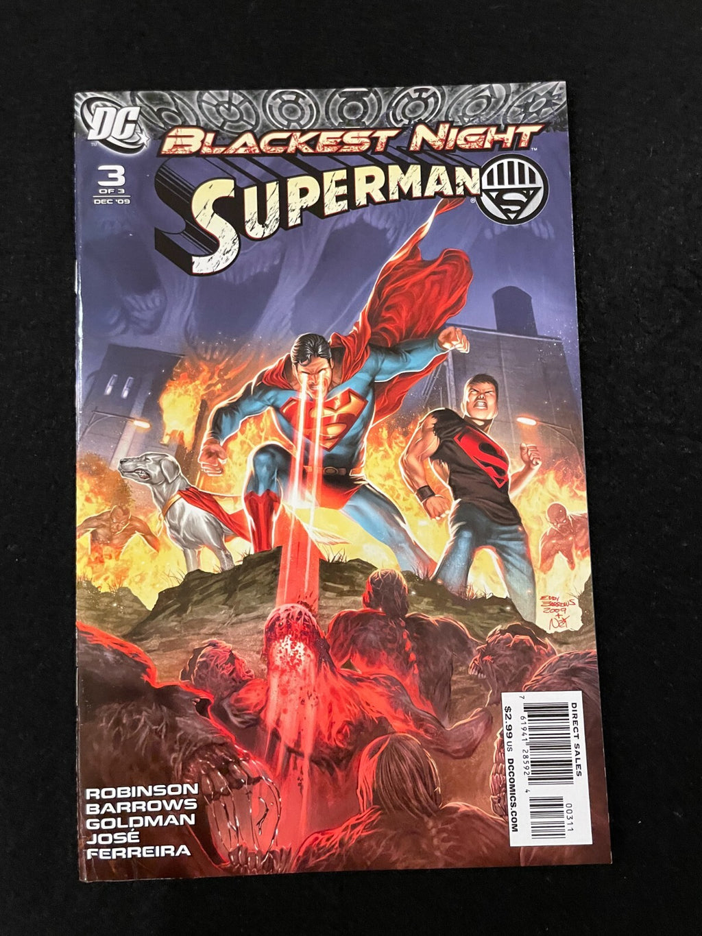 Blackest Night: Superman - Complete Set of 3 #1-3 (2010) DC Comics