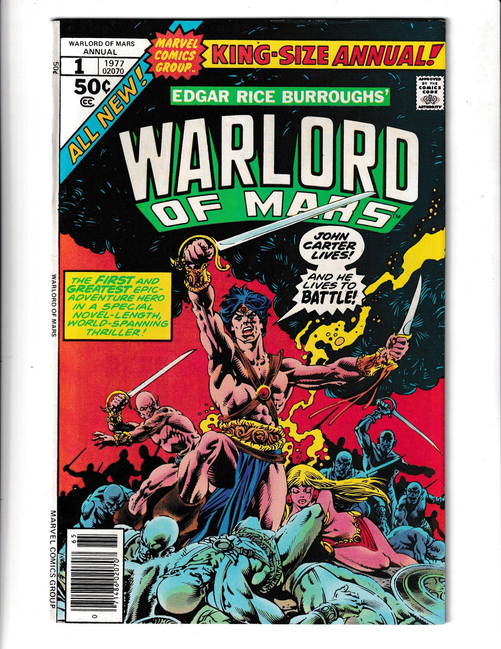 John Carter Warlord of Mars Annual #1 (1976) Marvel Comics