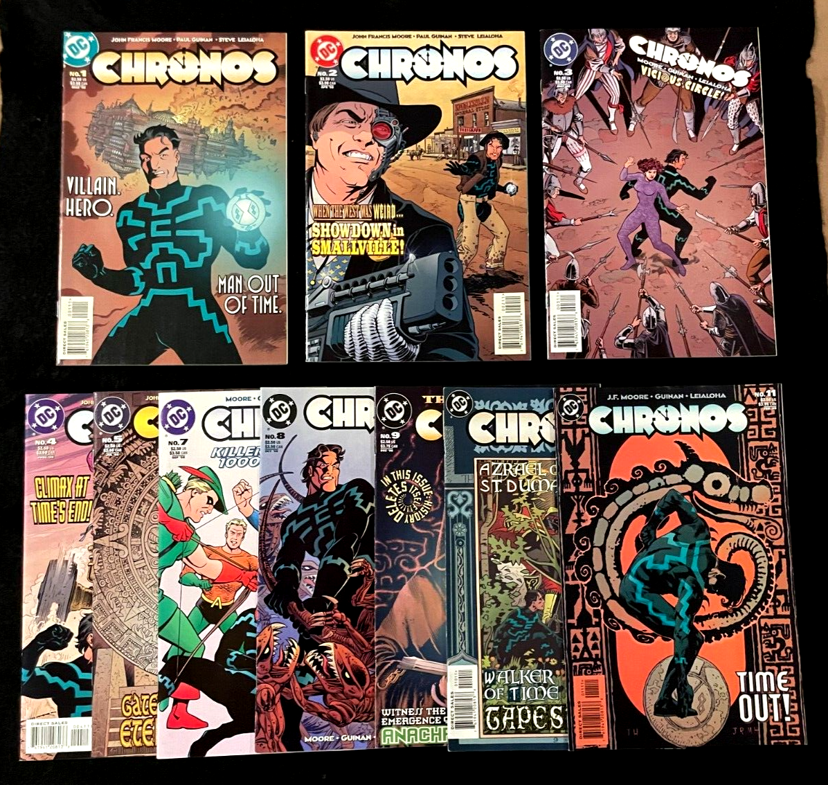 Chronos - Lot of 10 #1-5, 7-11 (19988) DC Comics
