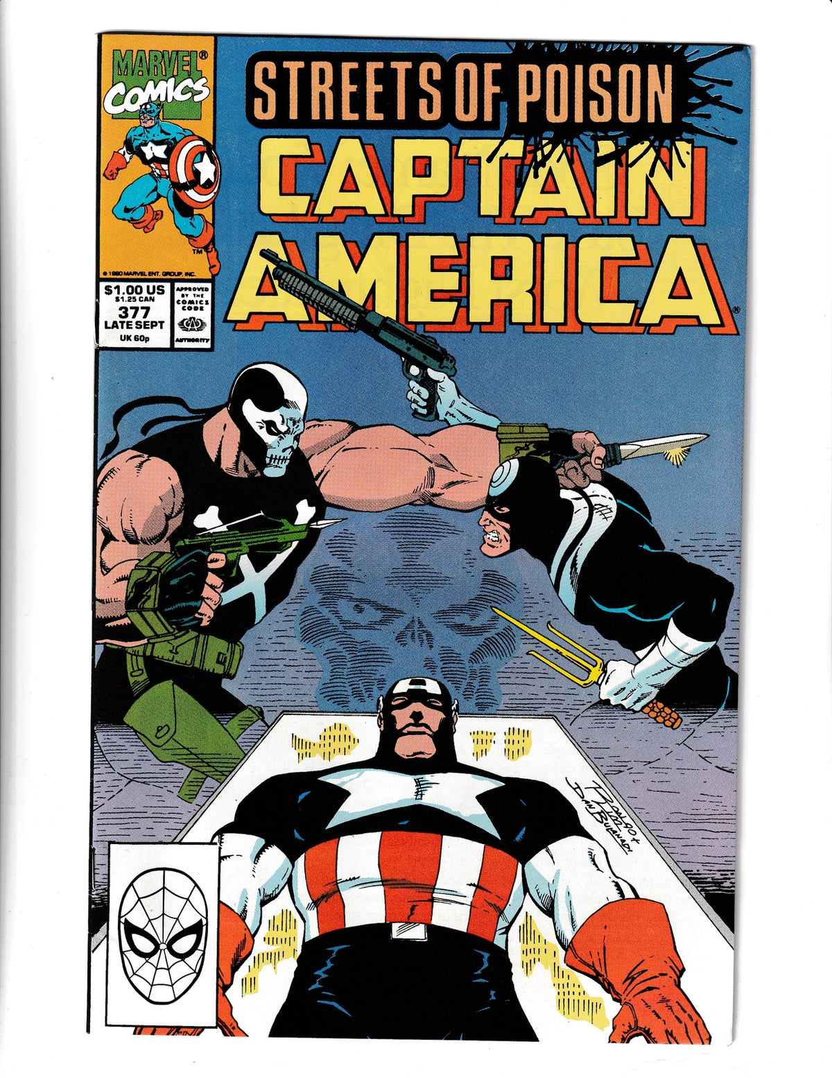 Captain America #377 (1990) HIGHER GRADE Marvel Comics