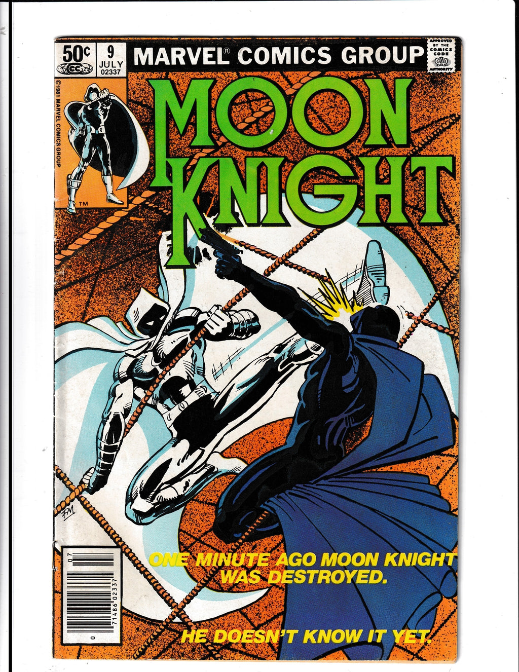 Moon Knight #9 (1981) Frank Miller cover Marvel Comics