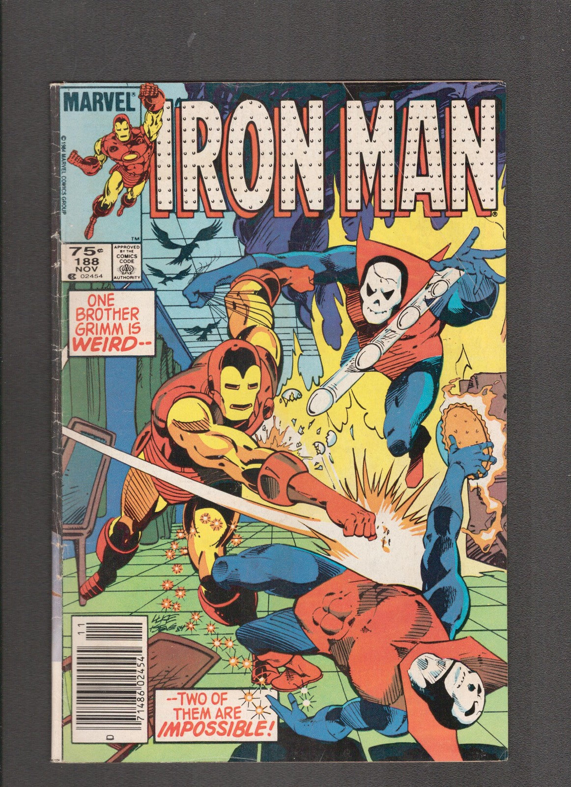 Iron Man #188 (1984) Brother Grimm Cover Apperance Marvel Comics