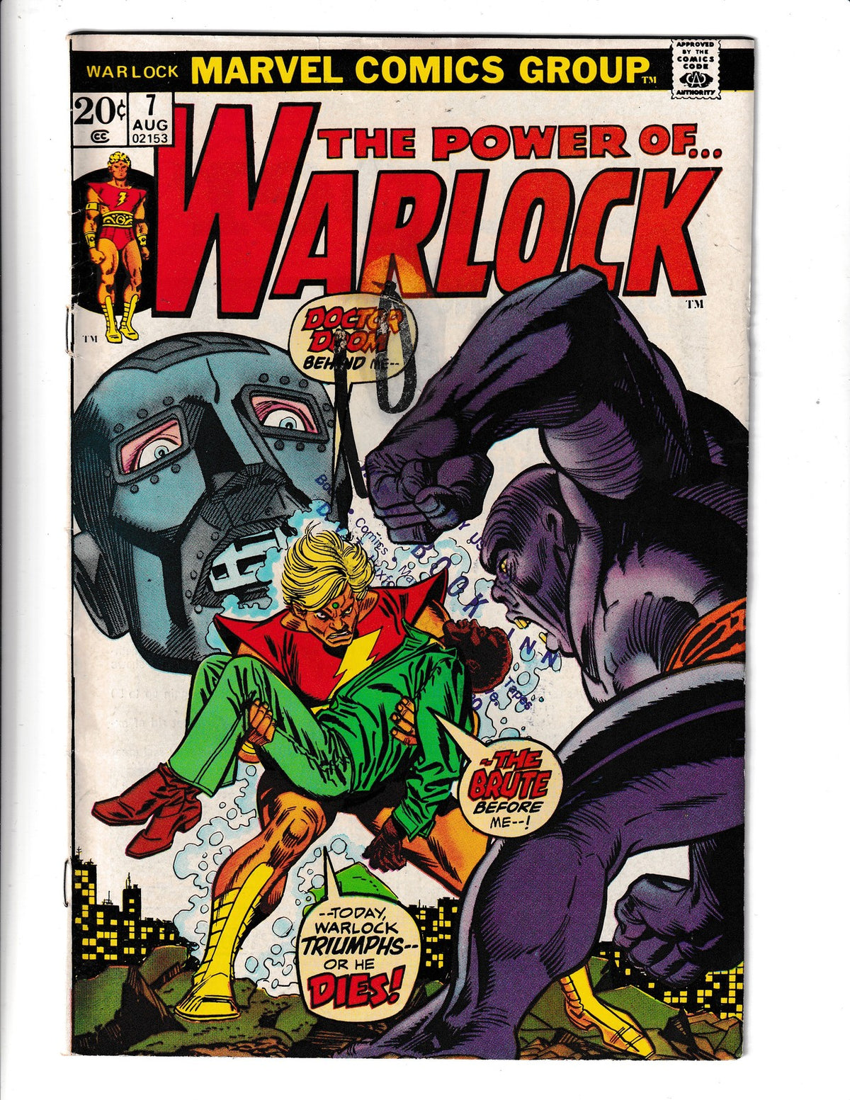 Warlock #7 (1973) Death of Victor Von Doom Marvel Comics