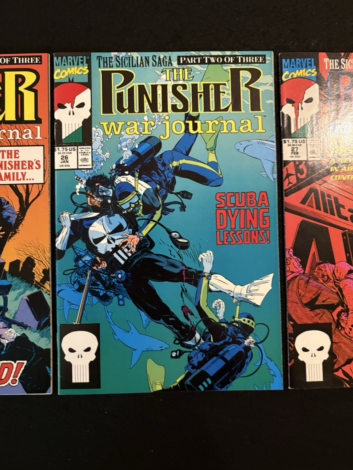 Punisher War Journal #25-27 (1990) The Sicilian Saga Run Marvel Comics