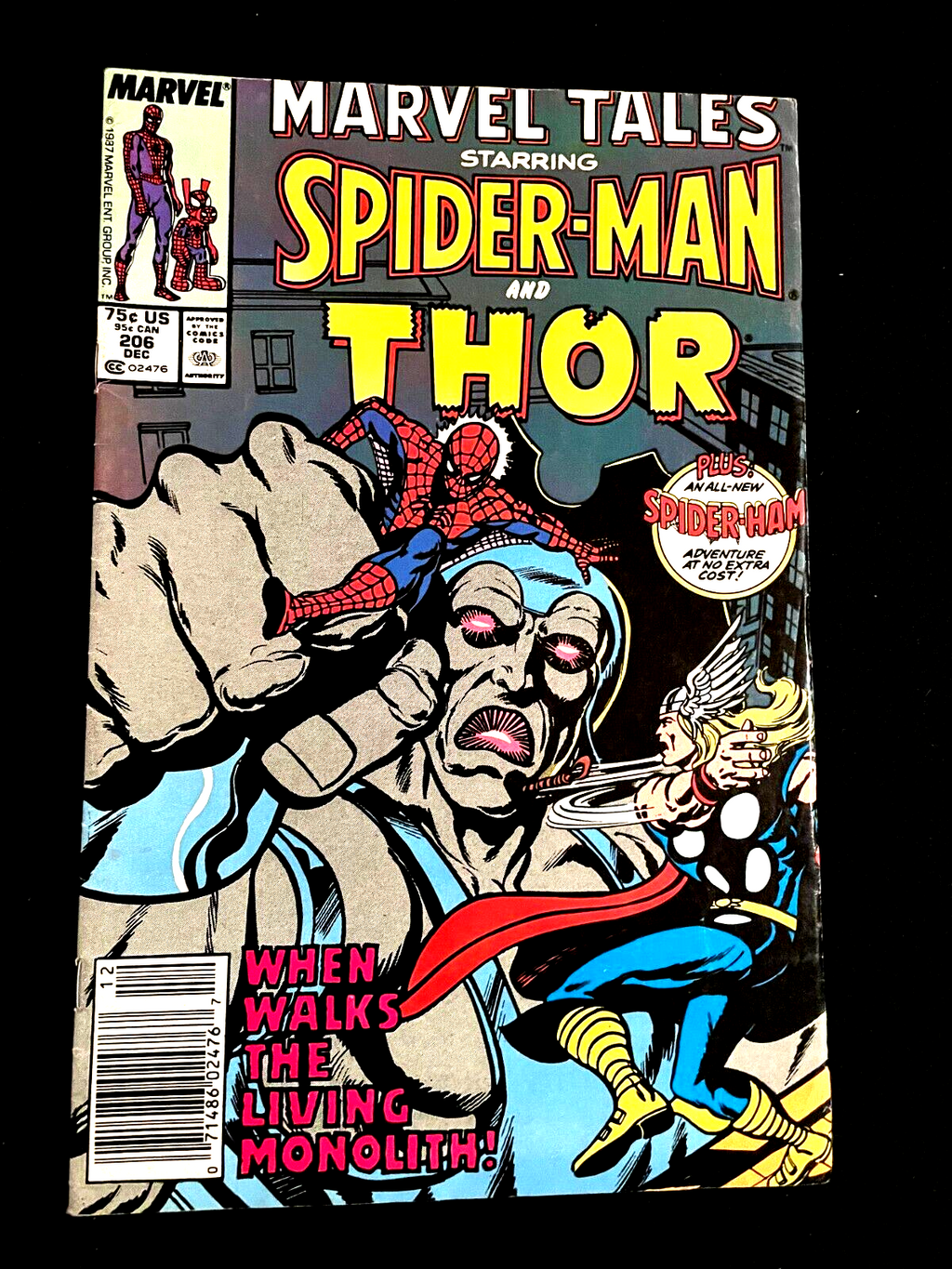 Marvel Tales #206 1987 - Spider-Man and Thor