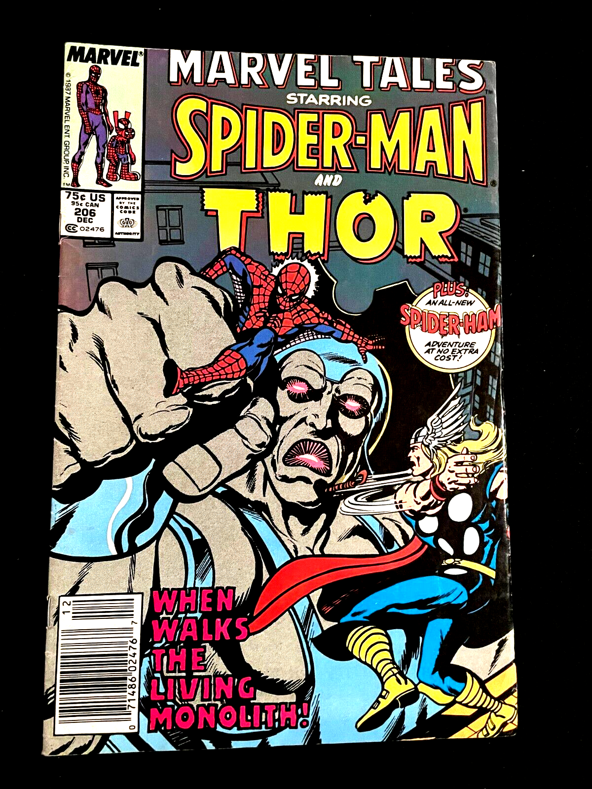 Marvel Tales #206 1987 - Spider-Man and Thor
