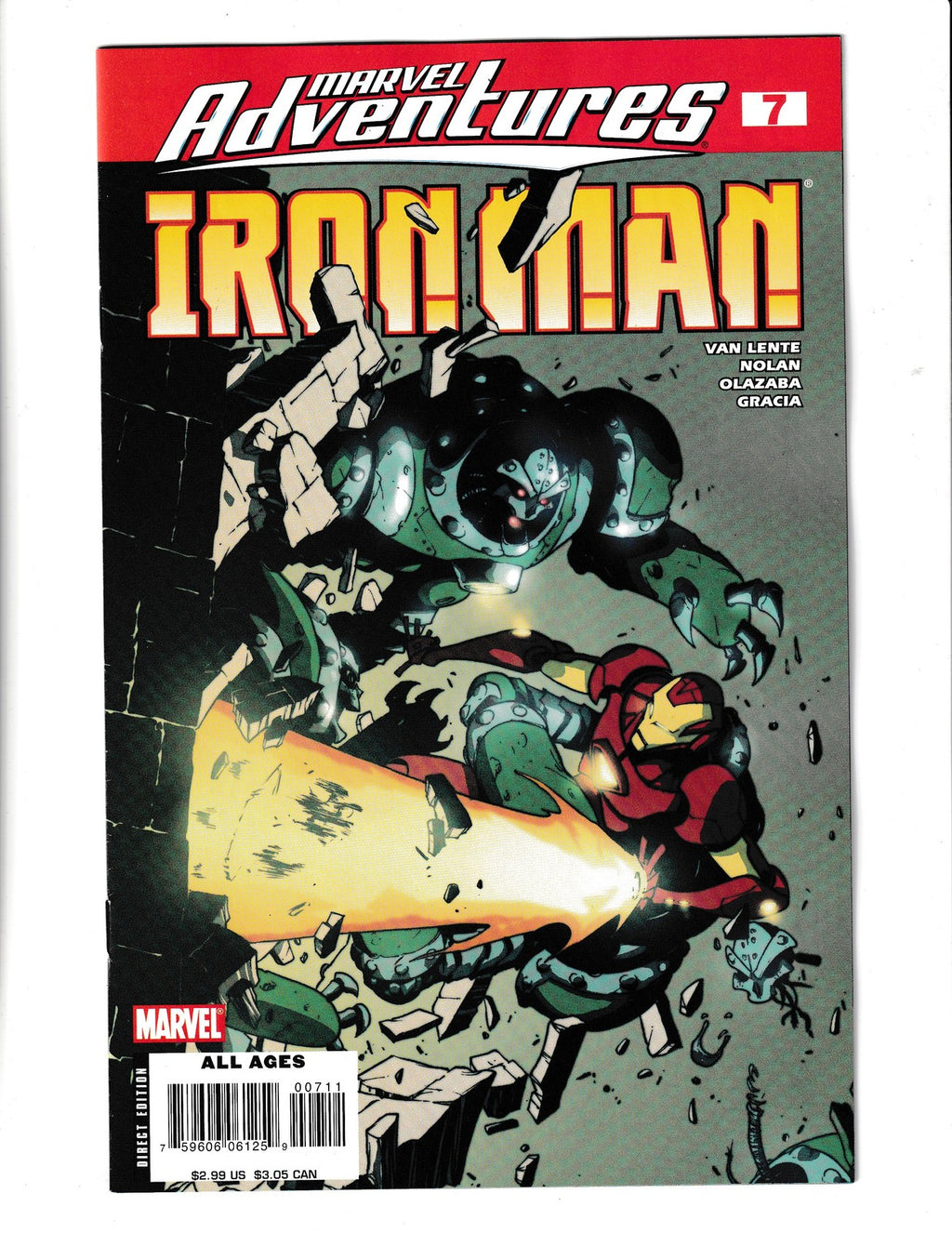 Marvel Adventures: Iron Man #7 (2007) Early HTF Skottie Young Cover Marvel Comic