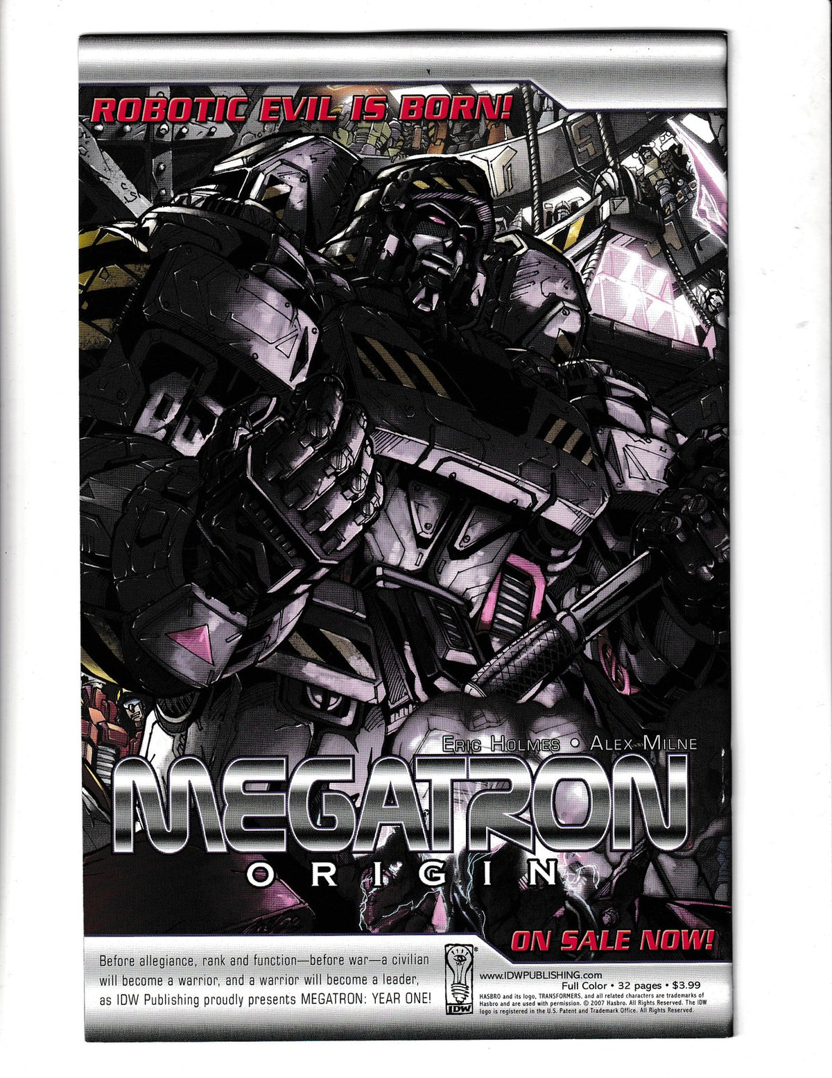 Transformers Spotlight: Optimus Prime #1 (2007) IDW Comics SKU:2773