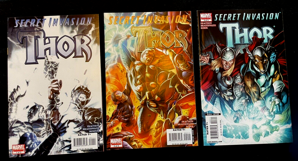 Secret Invasion: Thor 1-3 (2008) Complete Series Marvel Comics