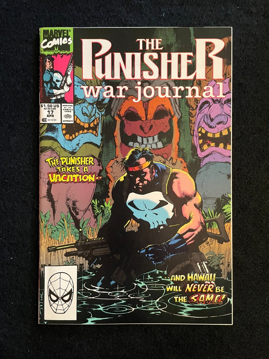 Punisher War Journal #17 1990 Jim Lee Cover  Marvel