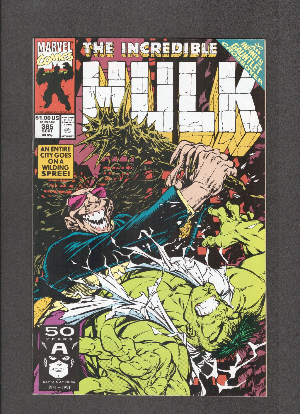 Incredible Hulk #385 (1991) Keown Rosen Marvel Comics