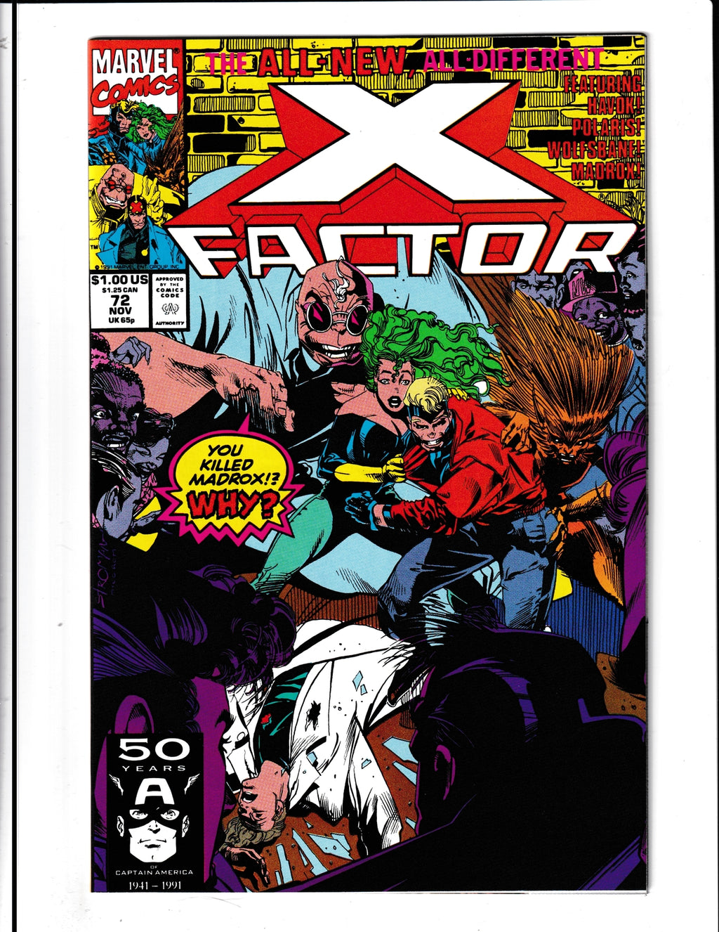 X-Factor #72 (1991) Marvel Comics SKU:687