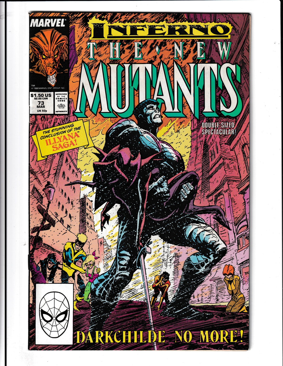 New Mutants #73 (1989) Double Sized Issue Marvel Comics