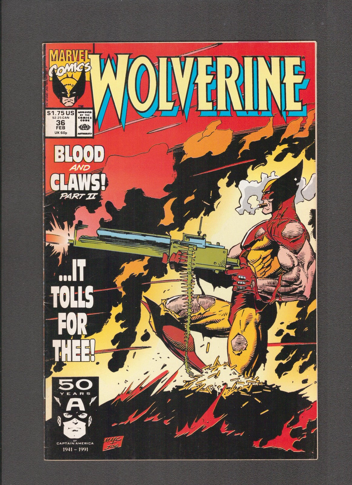 Wolverine #36 (1991) Larry Hama, Marc Silvestri Marvel Comics