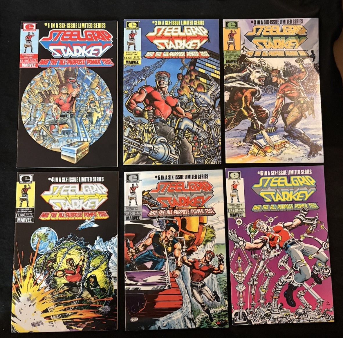 Steelgrip Starkey - Complete Set of 6 #1-6 (1986/87) Marvel