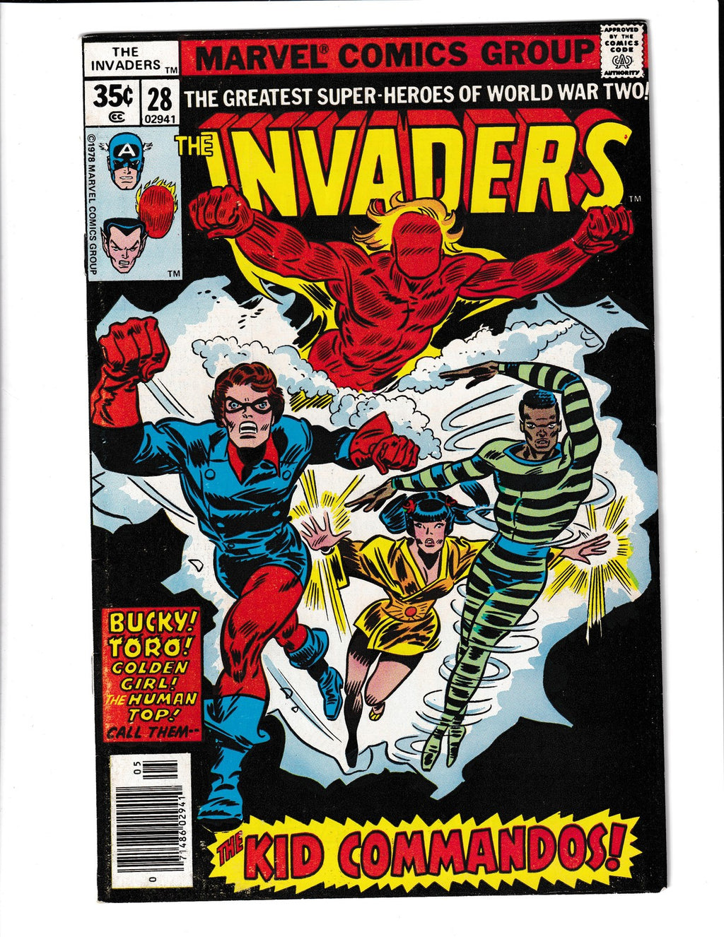 Invaders #28 (1978) 1st App of Kid Commandos Marvel Comics