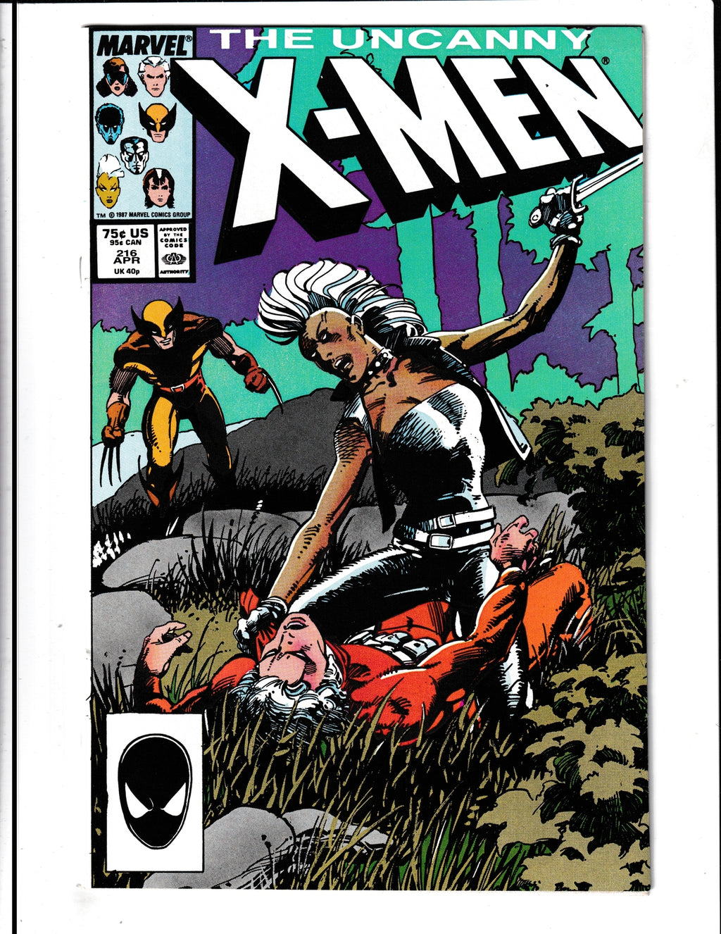 Uncanny X-Men #216 (1987) Storm Wolverine Cover Marvel Comics