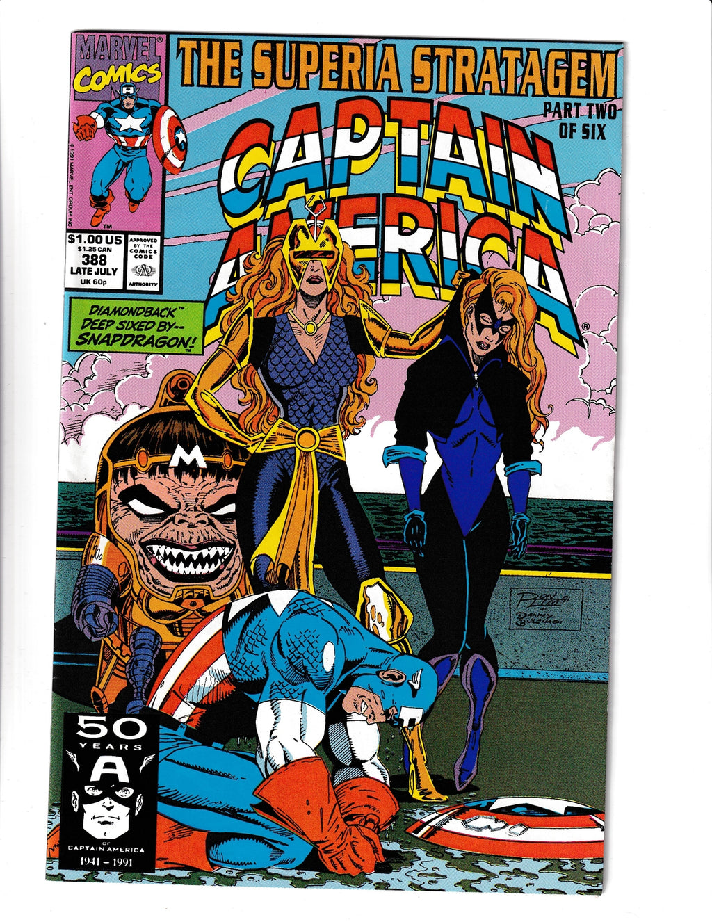 Captain America #388 (1991) HIGHER GRADE Marvel Comics