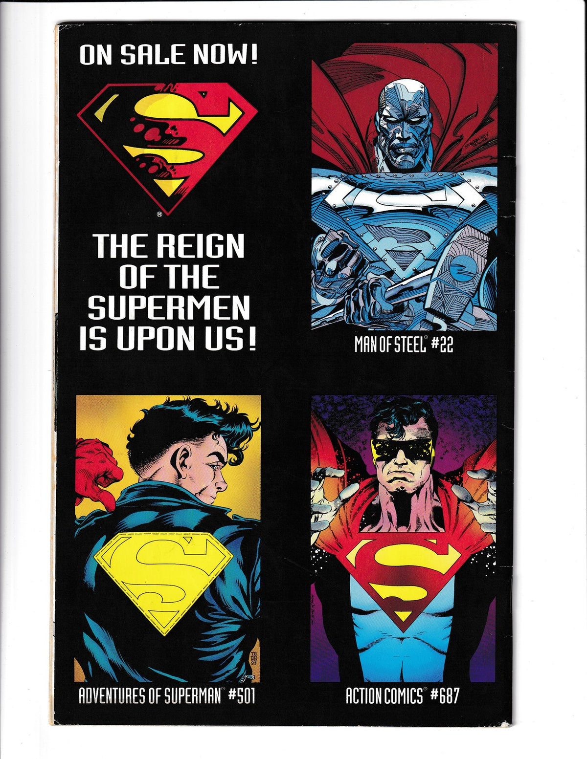 Superman #78 (1993) Die Cut with Man of Tomorrow Poster DC Comics