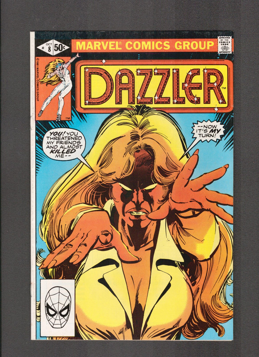 Dazzler #8 (1981) Sienkiewicz/Shooter Marvel Comics