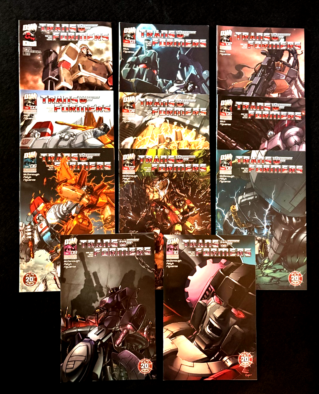 Transformers: Generation One - Complete Set of 11 #0-10  (2004) Dreamwave