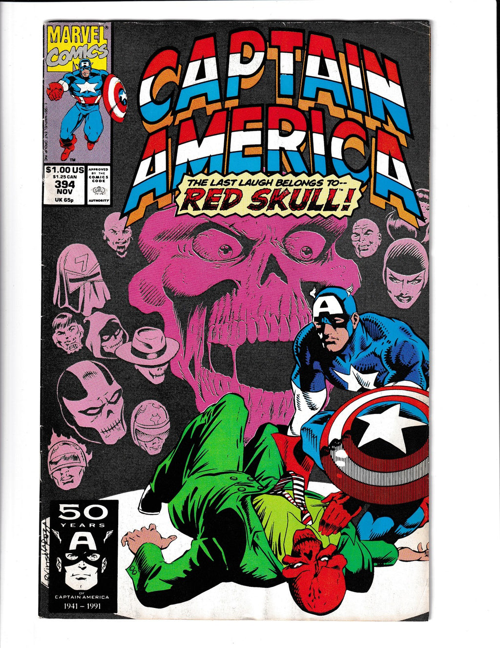 Captain America #394 (1991) Red Skull Marvel Comics