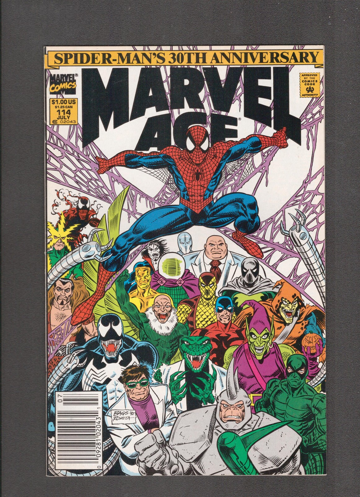Marvel Age #114 (1992) John Romita Sr., Mark Bagley Marvel Comics