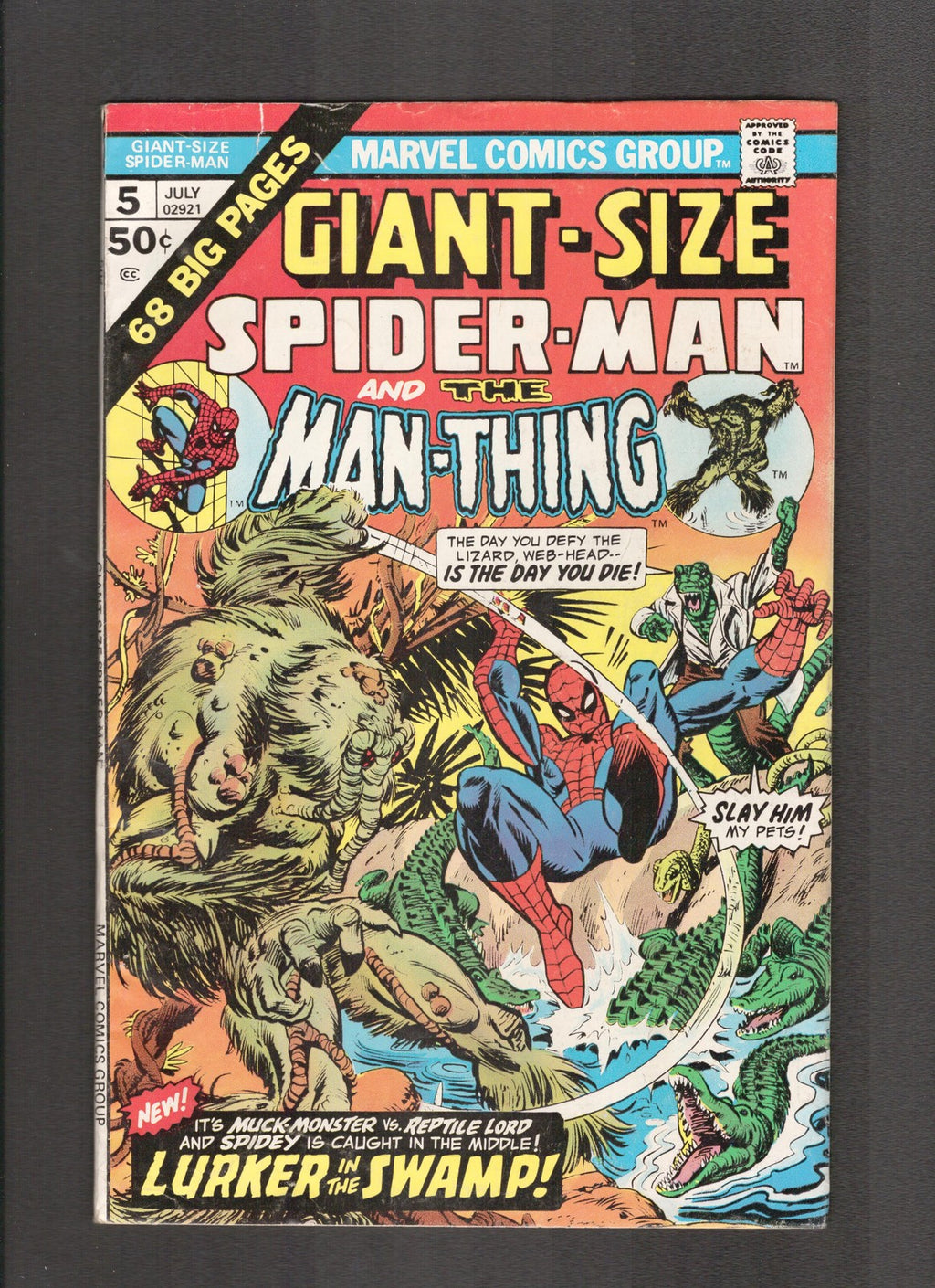 Giant-Size Spider-Man #5 (1975) Man-Thing Marvel Comics