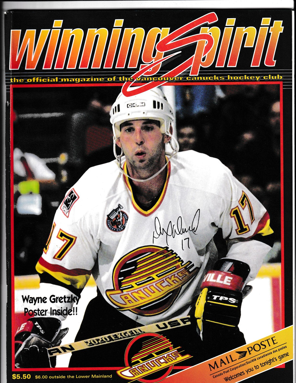 Winning Spirit #NN (1992) Vancouver Canuck Magazine  Comics