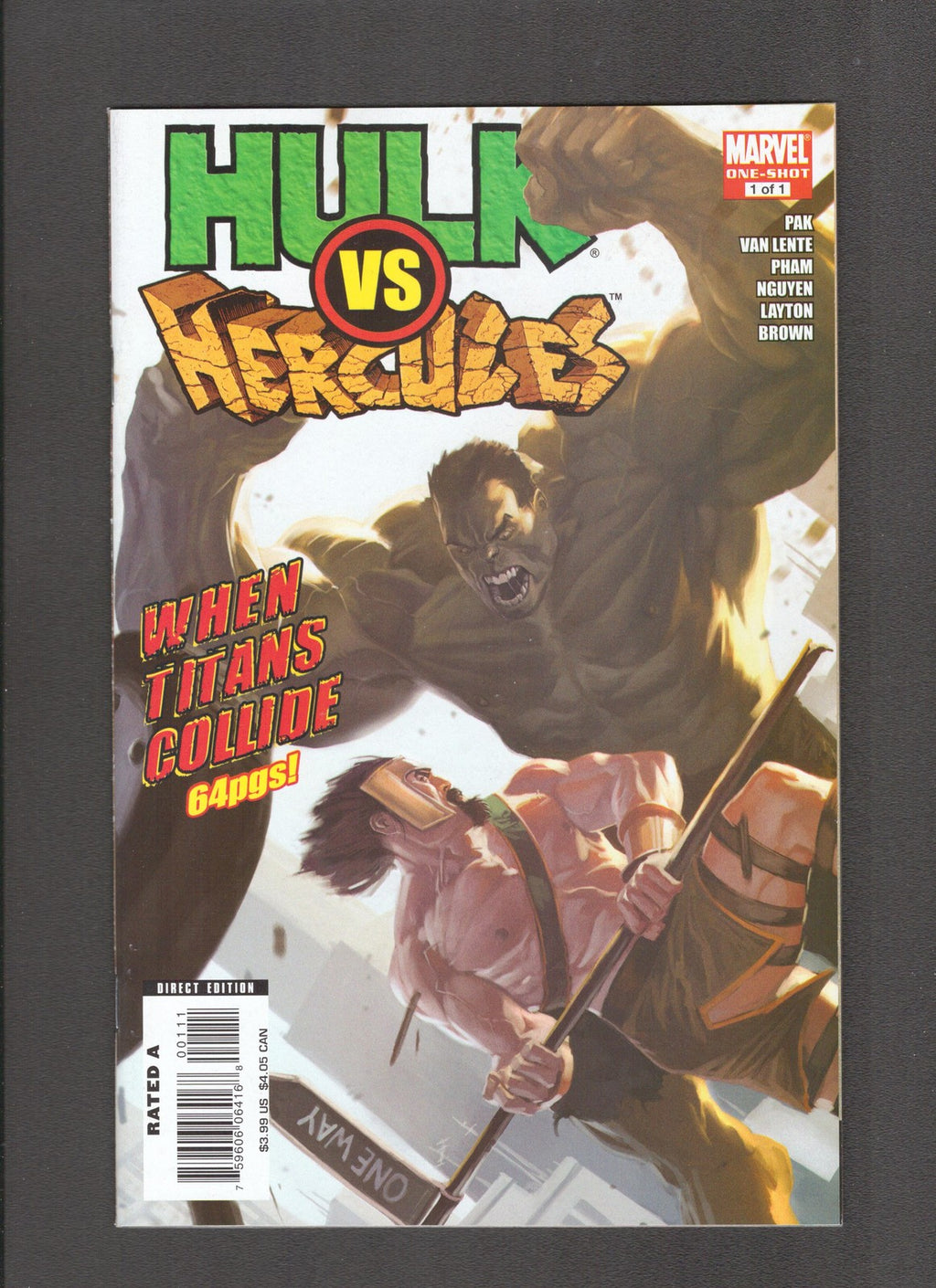 Hulk vs Hercules: When Titans Clash #1 (2008) Marko Djurdjevic Marvel Comics