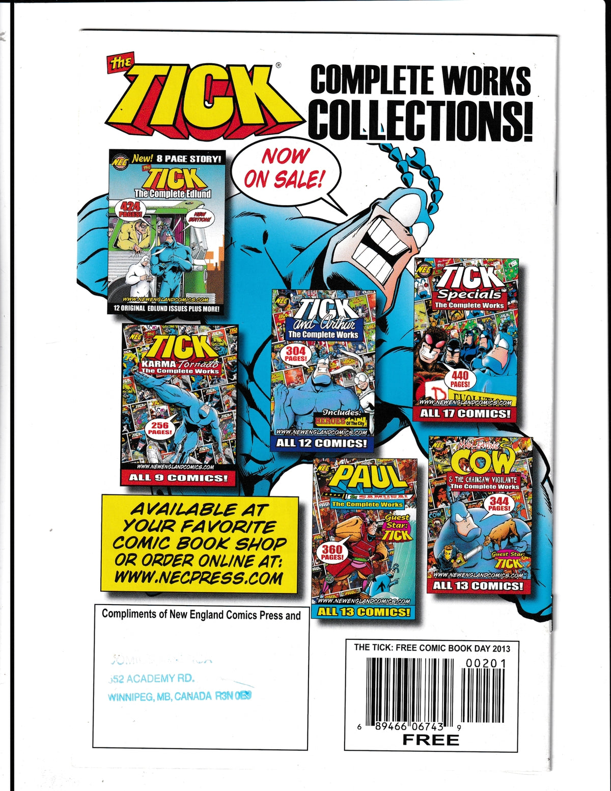 Tick #2013 (2013) FCBD New England  Comics